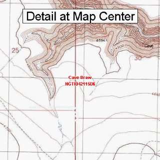 USGS Topographic Quadrangle Map   Cave Draw, Idaho (Folded/Waterproof 