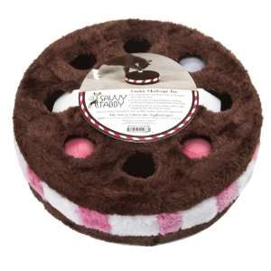  Savvy Tabby Plush Cookie Challenge Cat Toy with Particle 