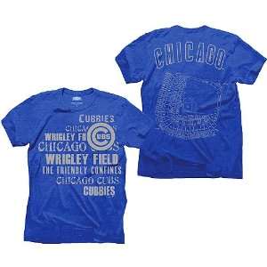 Chicago Cubs Triblend Home Field T Shirt by Majestic Threads  
