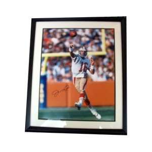  Autographed Montana Picture   16x20 Framed Sports 