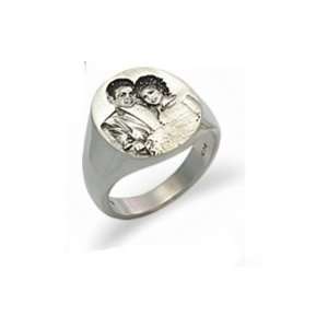  Custom Photo Familiy Signet Ring Jewelry