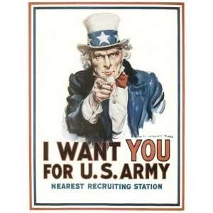  8 1/2 X 11 Print   Uncle Sam Wants You