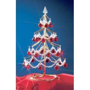  Classic Lighting Mini Crystal Christmas Tree With Red Cut 