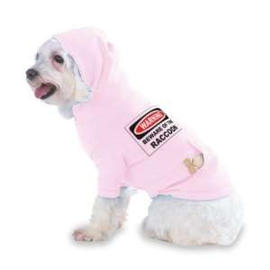 BEWARE OF THE RACCOON Hooded (Hoody) T Shirt with pocket for your Dog 