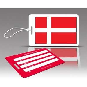 Insight Design 770540 TagCrazy Luggage Tags  Denmark Flag  Set of 