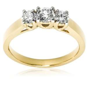   Stone Diamond Ring (3/4 cttw, H Color, SI2 Clarity), Size 7 Jewelry