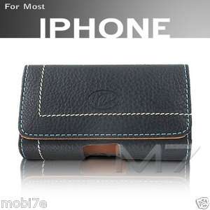  NAPA LEATHER POUCH CASE for IPHONES AND IPOD TOUCH COVER w/ BELT CLIP