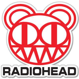 Radiohead Bear car bumper sticker 4 x 5  