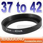 37mm 42mm 37 42 mm 37 to 42 Step Up Ring Filter Adapter