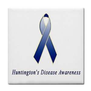  Huntingtons Disease Awareness Ribbon Tile Trivet 