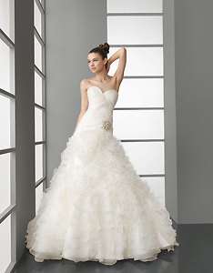 Slinky Organza Wedding dress Bridal Gown Size Free New custom color or 