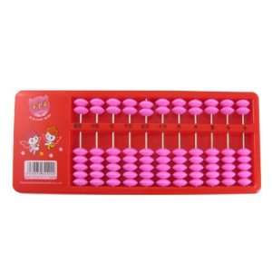   Children Magenta Beads Plastic Frame Abacus Counting Tool Red Baby