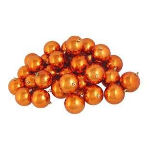  60ct Shiny Burnt Orange Shatterproof Christmas Ball 
