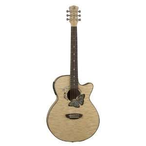    Luna Fauna Butterfly Acoustic/Electric Guitar Musical Instruments