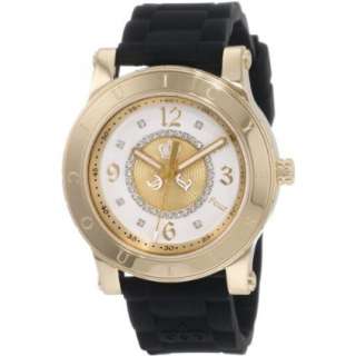 Juicy Couture Womens 1900833 HRH Black Jelly Strap Watch   designer 