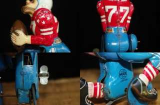   Linemar Marx Japan Tin Touchdown Pete Football Player Wind Up Toy