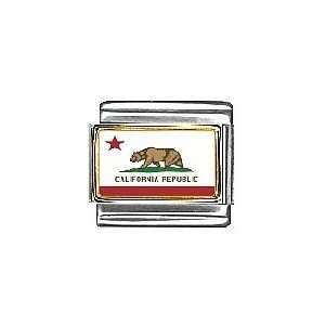  California State Flag Italian Charm Bracelet Link Jewelry
