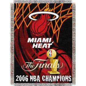  Miami Heat 2006 NBA Champions Woven Jacquard Throw Sports 