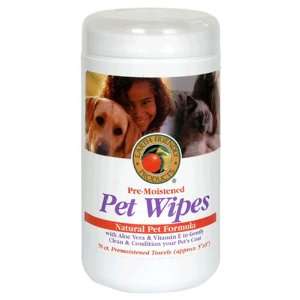  Earth Friendly Products Natural Pet Wipes, Pre Moistened 