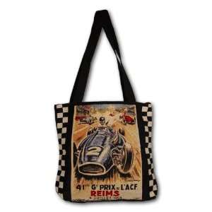   Grand Prix 38 & 54 Vintage Car Racing Art Cotton Tapestry Tote Bag