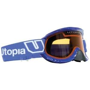  Utopia Slayer Snow Goggles Blue Strap With Persimmon Lens 