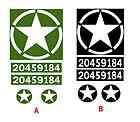 Dinky 669 U.S Military Jeep Sticker Decals   Each Set Sold Separatley