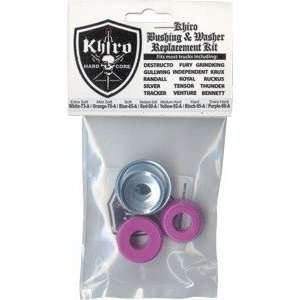 Khiro Extra Hard Purple Skateboard Bushings with Cup Washer Kit   99a