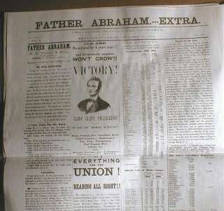 Best 15 ABRAHAM LINCOLN Displayable newspapers 1860 65  