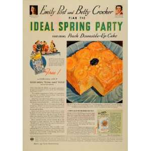  1937 Ad General Mills Flour Emily Post Betty Crocker 