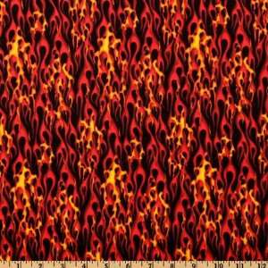   Wide In Motion Flames Red Fabric By The Yard Arts, Crafts & Sewing