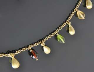 Roberto Coin 18K Yellow Gold Multi Gemstone Teardrop Cable Chain 