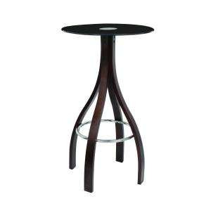   BT CHMPGN Champagne Bar Pub Table, Wenge Wood