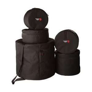    100 Padded 5 Piece Standard Drum Bag Set Black 