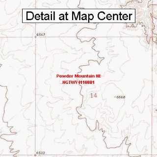  USGS Topographic Quadrangle Map   Powder Mountain NE 