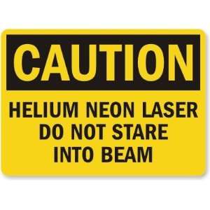  Caution Helium Neon Laser Do Not Stare Into Beam Plastic 