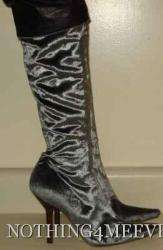 Vintage GUCCI Tom Ford Sexy OTK Gray Velvet Boots sz 9B  