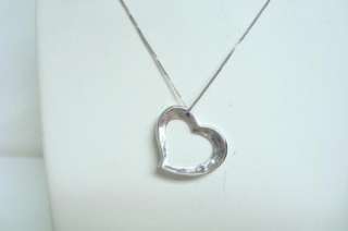 SS925 18BoxChain W/CutThru Heart Pendant With Marcasite  