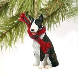  Bull Terrier Miniature Dog Ornament   Brindle