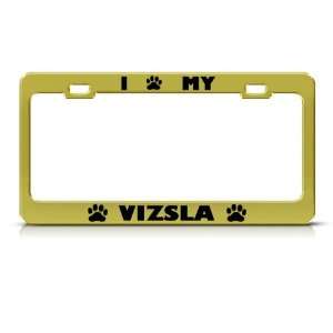 Vizsla Dog Animal Metal License Plate Frame Tag Holder