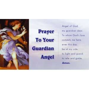  Guardian Angel Holy Prayer Card 