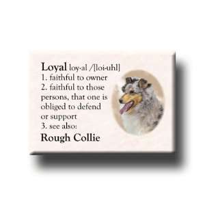 Rough Collie Dictionary Loyal Fridge Magnet No 2