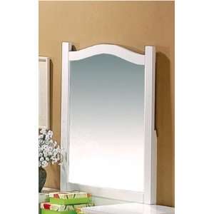  Mirror with Arched Top in White Finish