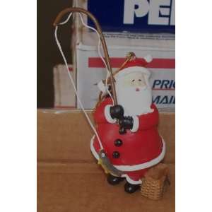  Ganz Santa Claus Fisherman Ornament NWT 