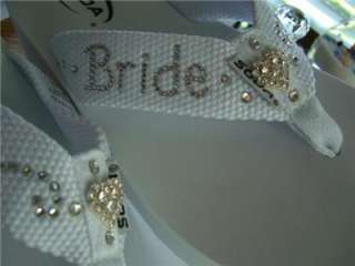 Wedding ,Bride Flip Flops Beautiful Crystals all sizes  