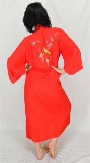   Hand Embroidered SILK KIMONO Robe by GOLDEN BEE Chinese TUNIC One Size