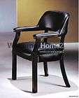 Cherry Wood Captain Accent Chair in Black Finish