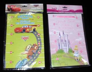 New Disney Princess Or Cars Height Growth Wall Chart  