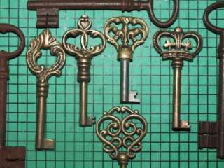   Antique Keys Skeleton Ornate French German HEART KEY COLLECTORs  