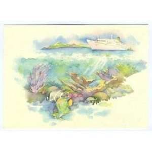    Costa Cruise Line Postcard Fish & Coral Reef 