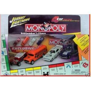  Johnny Lightning Monopoly 4 Car Set  1977 Camaro, Bus 